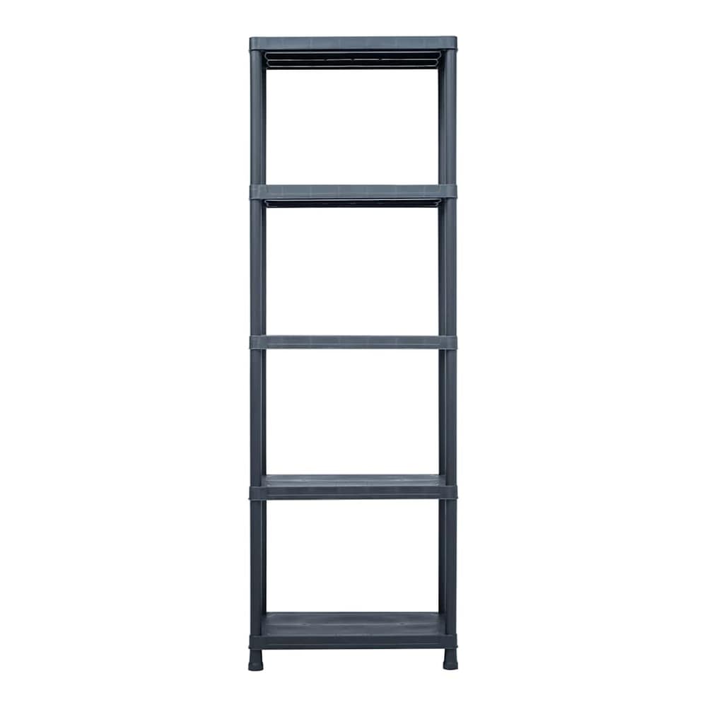 Storage Shelf Rack Black 500 kg Plastic Height 180 cm 1