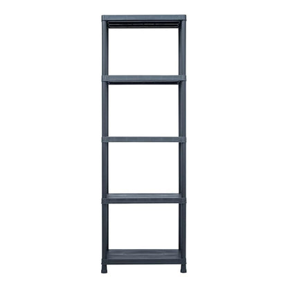 Storage Shelf Rack Black 500 kg Plastic Height 180 cm 1