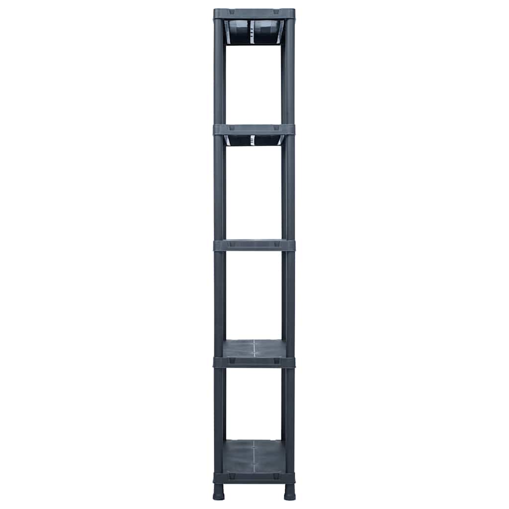 Storage Shelf Rack Black 125 kg