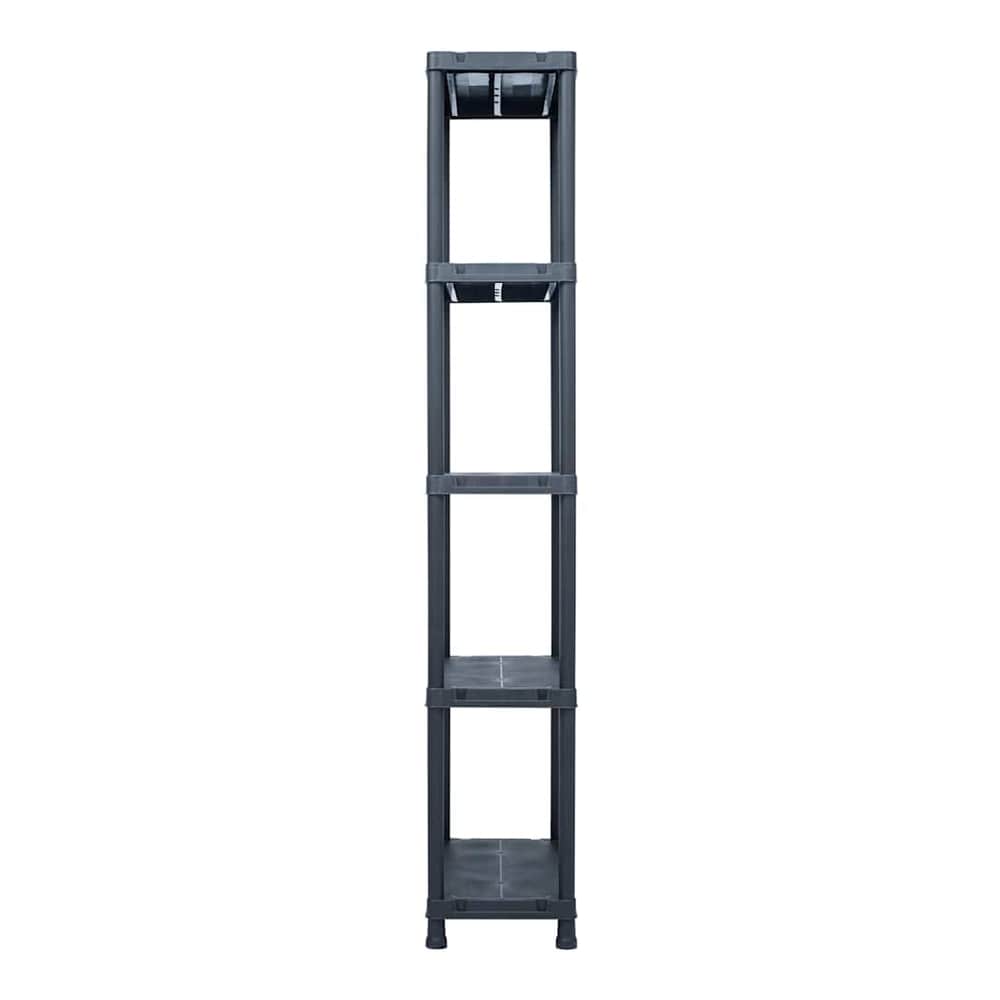 Storage Shelf Rack Black 500 kg Plastic Height 180 cm 1