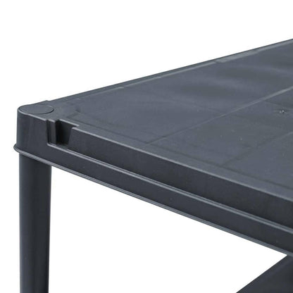 Storage Shelf Rack Black 500 kg Plastic Height 180 cm 1
