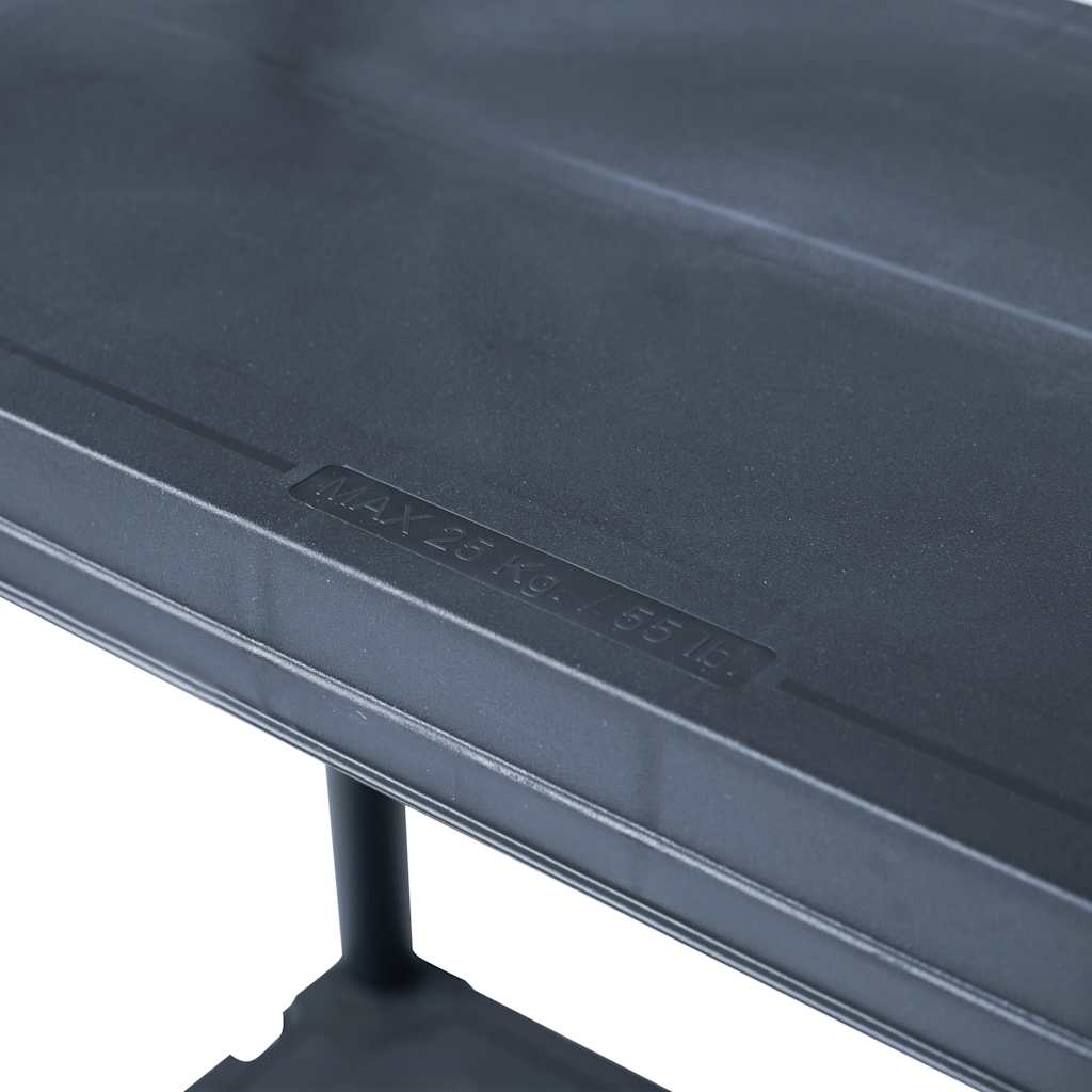Storage Shelf Rack Black 125 kg