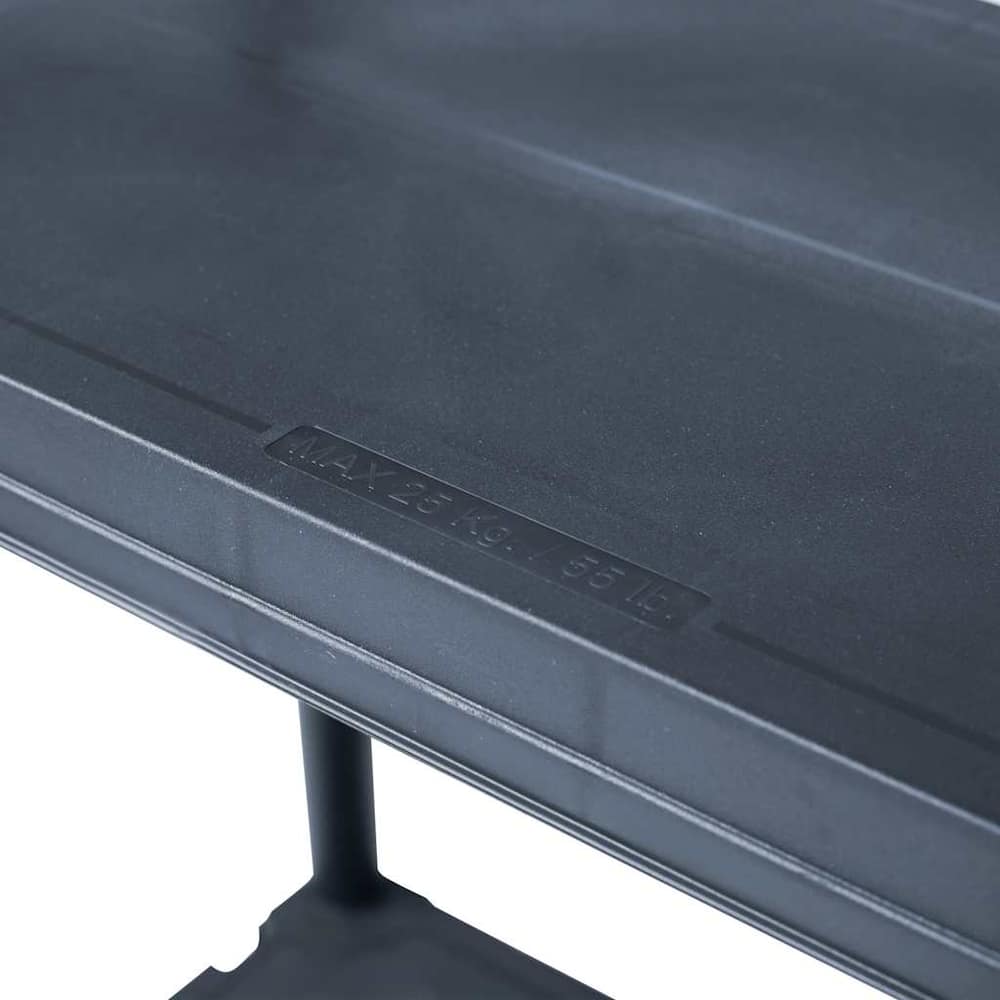 Storage Shelf Rack Black 500 kg Plastic Height 180 cm 1
