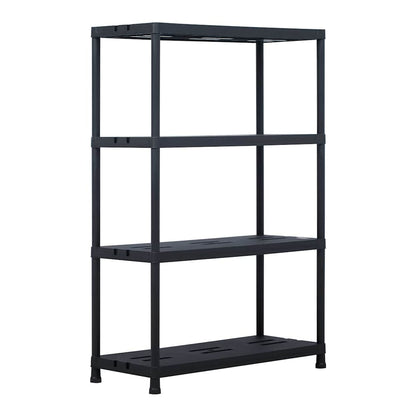 Storage Shelf Racks Black Plastic Height 138 cm 90 cm 40 cm 1