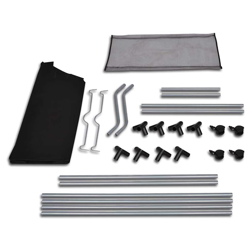 vidaXL Laundry Sorters with Bags 2 pcs Black and Grey 3