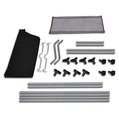 vidaXL Laundry Sorters with Bags 2 pcs Black and Grey 3