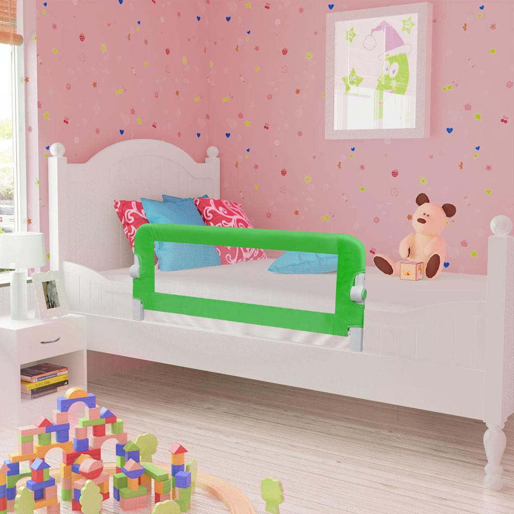 vidaXL Toddler Safety Bed Rail 2 pcs Green 102x42 cm 1