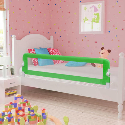 vidaXL Toddler Safety Bed Rail 2 pcs Green 150x42 cm 1