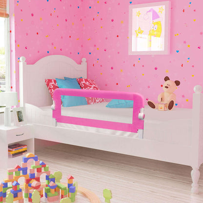 vidaXL Toddler Safety Bed Rail 2 pcs Pink 102x42 cm 1