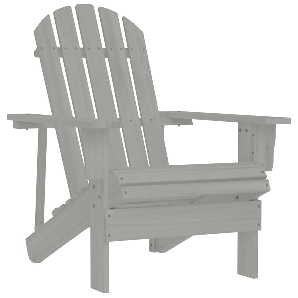 vidaXL Garden Chair Wood Grey 1
