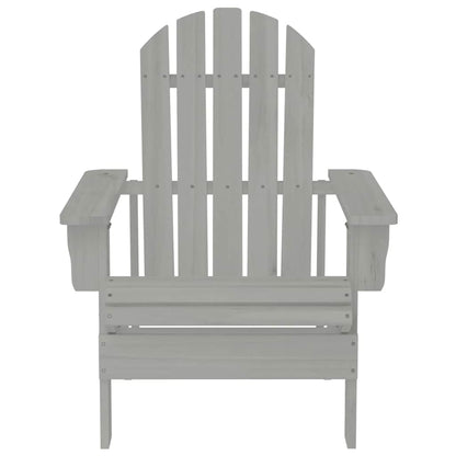vidaXL Garden Chair Wood Grey 2