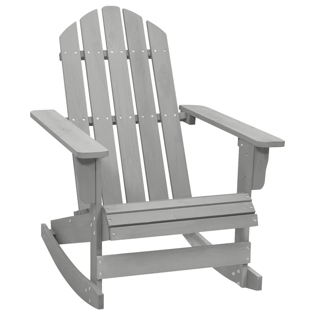 vidaXL Garden Rocking Chair Wood Grey 1