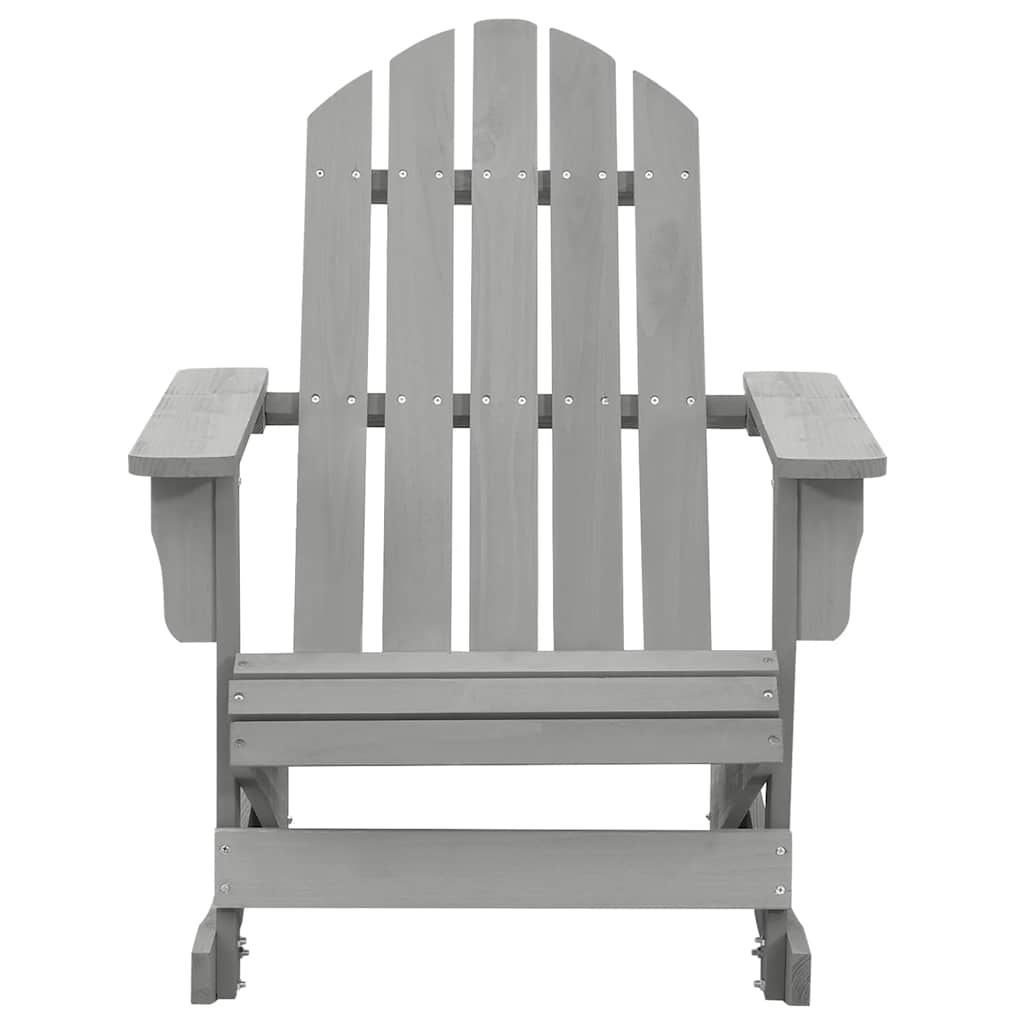 vidaXL Garden Rocking Chair Wood Grey 2