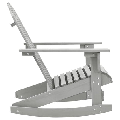 vidaXL Garden Rocking Chair Wood Grey 3