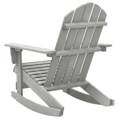 vidaXL Garden Rocking Chair Wood Grey 4