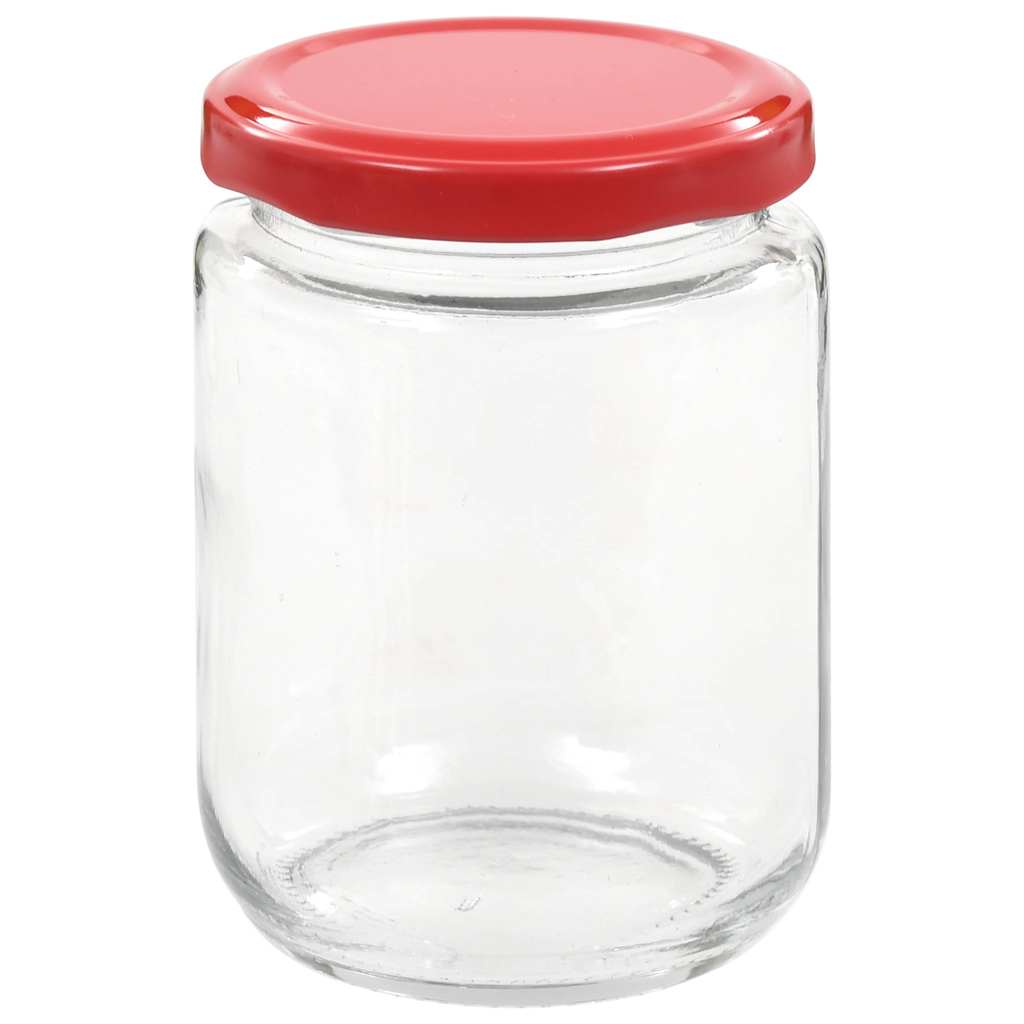 vidaXL Glass Jam Jars with Red Lid 48 pcs 230 ml 4