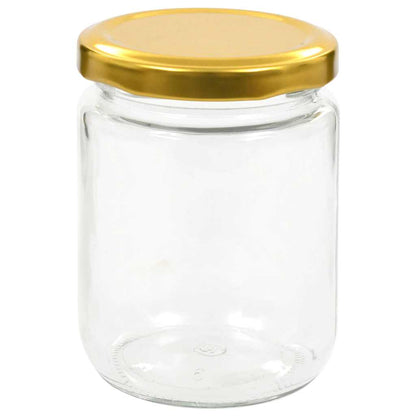 vidaXL Glass Jam Jars with Gold Lid 48 pcs 230 ml 4