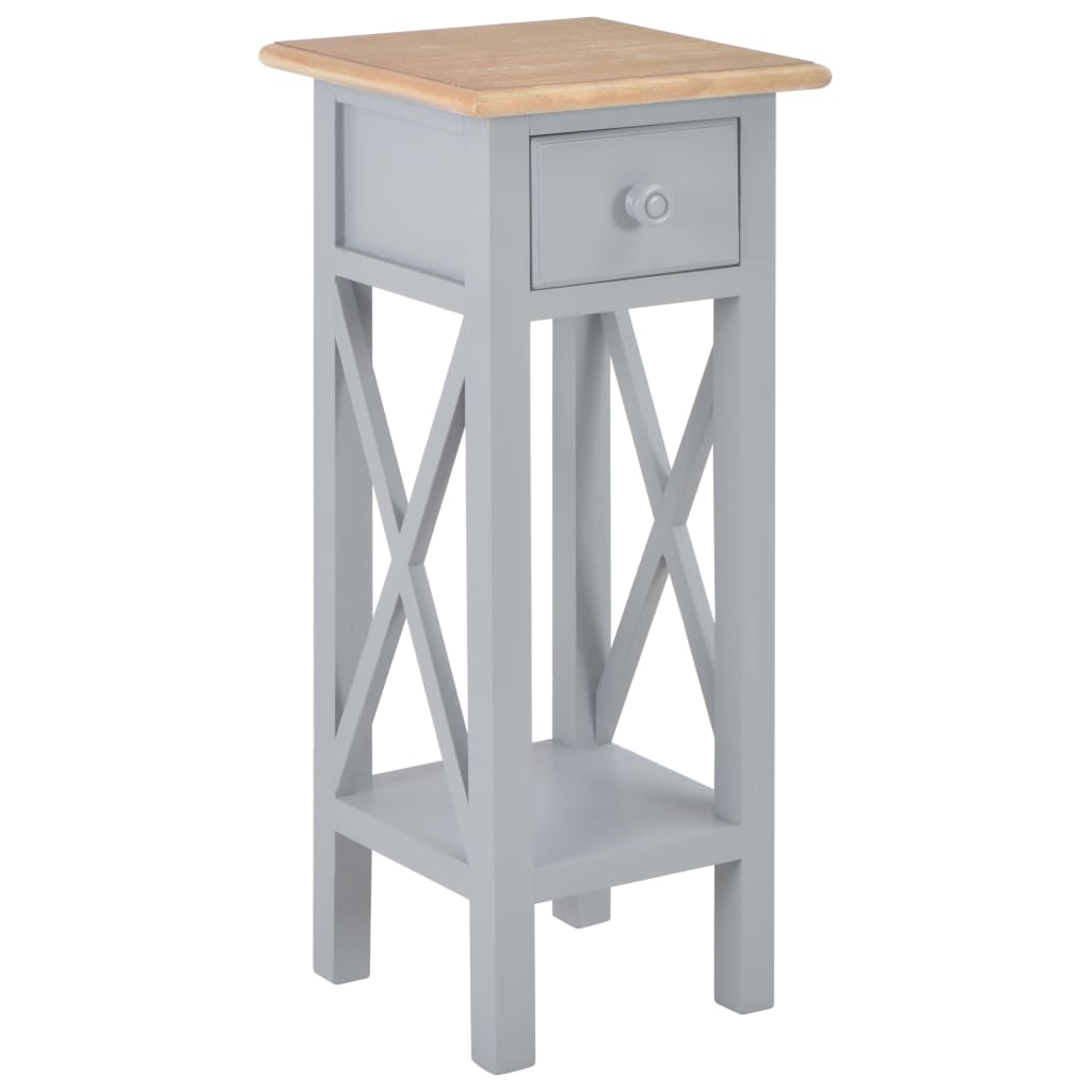 vidaXL Telephone Table | Brown and Grey | Pinewood, MDF | Compact | Side Table 1