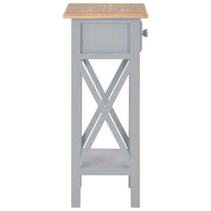 vidaXL Telephone Table | Brown and Grey | Pinewood, MDF | Compact | Side Table 4