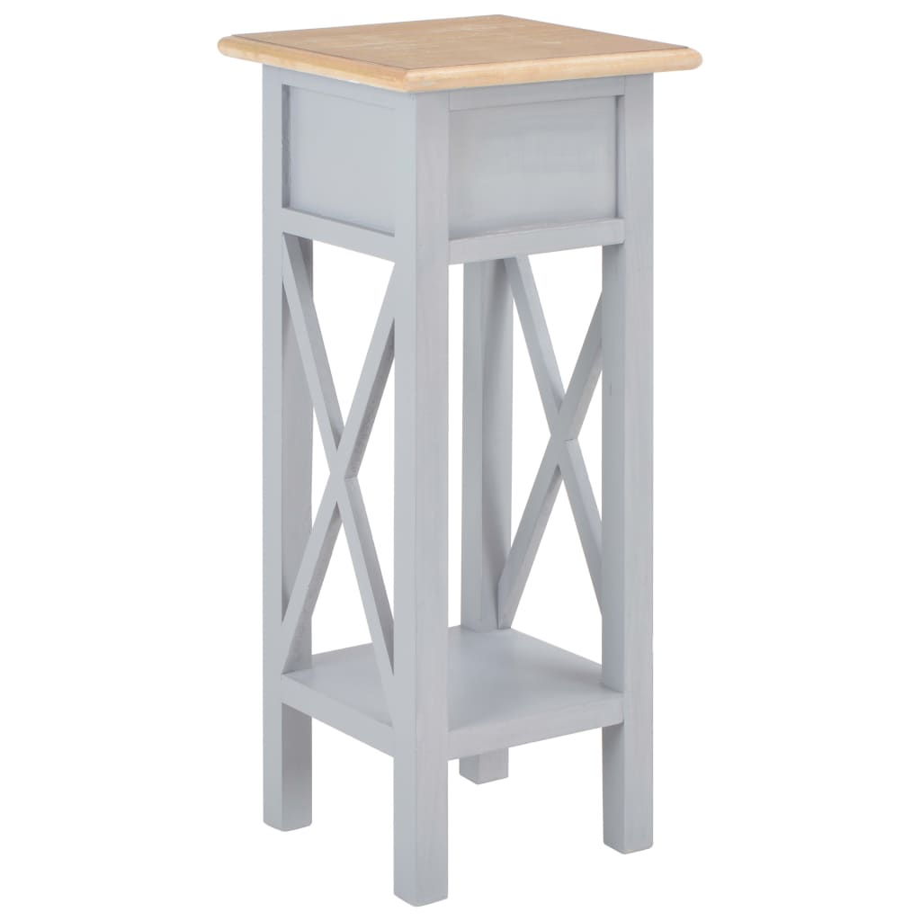 vidaXL Telephone Table | Brown and Grey | Pinewood, MDF | Compact | Side Table 5