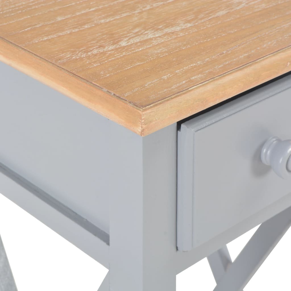 vidaXL Telephone Table | Brown and Grey | Pinewood, MDF | Compact | Side Table 6
