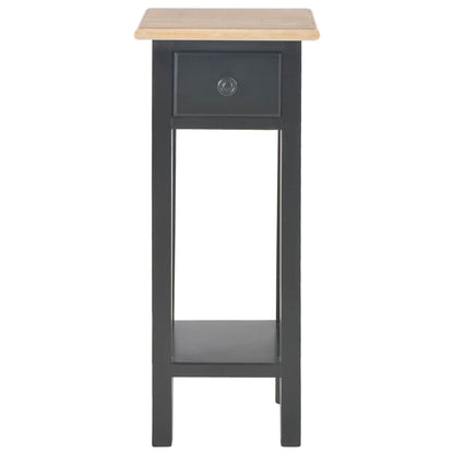 vidaXL Telephone Table | Black and Brown | MDF and Pinewood | Compact 3