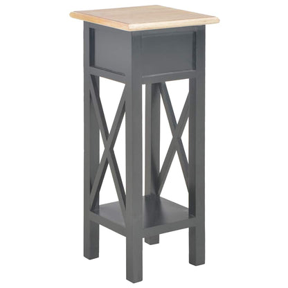 vidaXL Telephone Table | Black and Brown | MDF and Pinewood | Compact 5