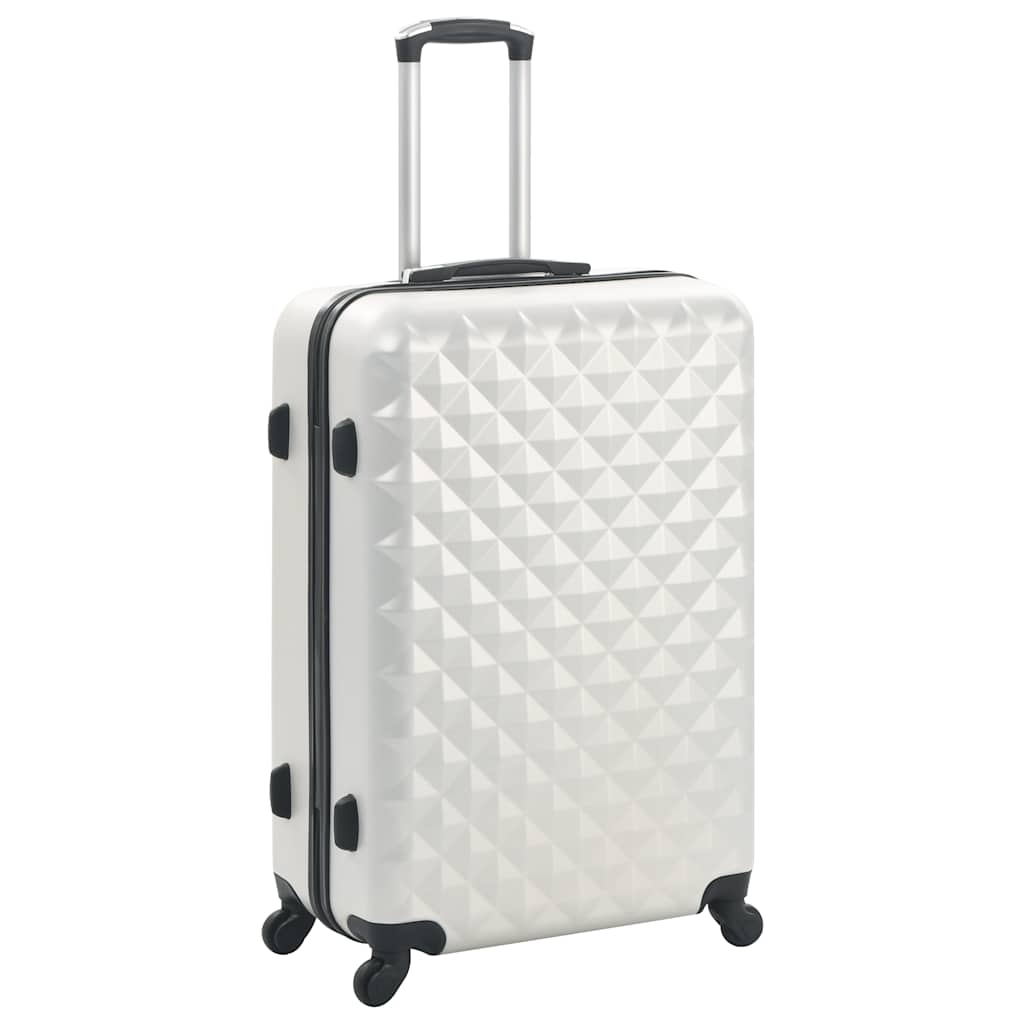 91887 vidaXL Hardcase Trolley Set 3 pcs Bright Silver ABS 2