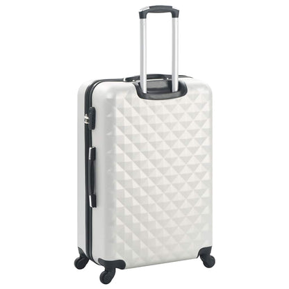 91887 vidaXL Hardcase Trolley Set 3 pcs Bright Silver ABS 5
