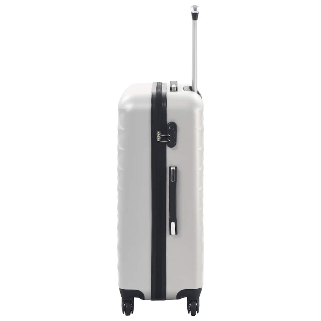 91887 vidaXL Hardcase Trolley Set 3 pcs Bright Silver ABS 6