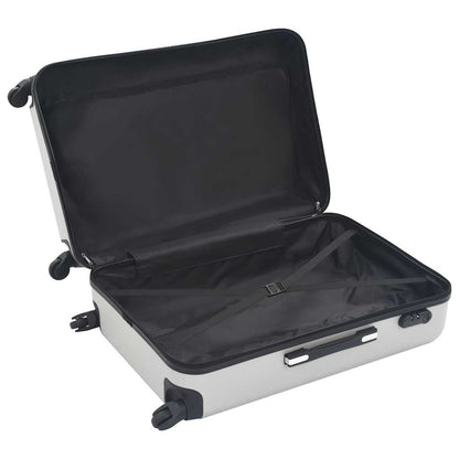 91887 vidaXL Hardcase Trolley Set 3 pcs Bright Silver ABS 4