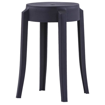 vidaXL Stackable Stools 4 pcs Black Plastic 2
