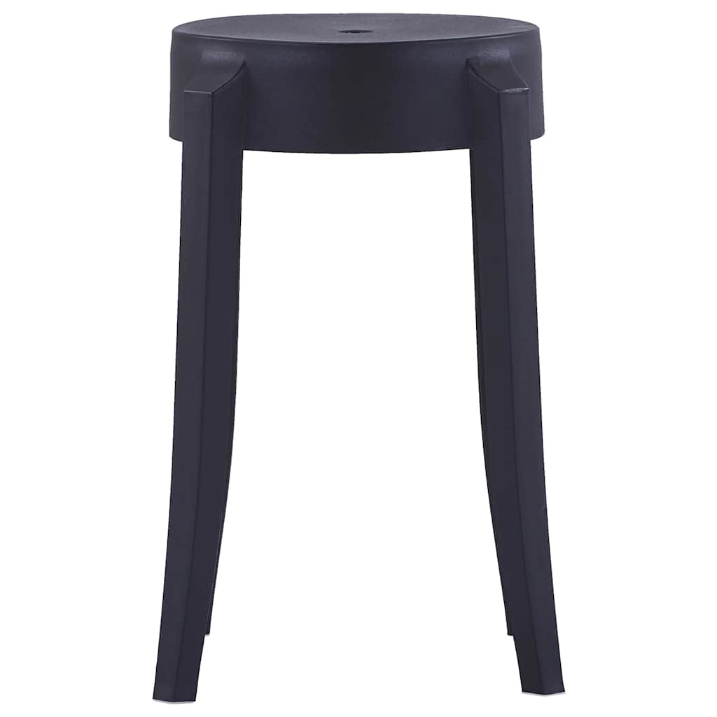 vidaXL Stackable Stools 4 pcs Black Plastic 3