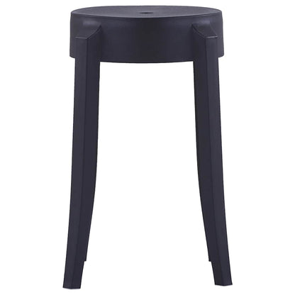 vidaXL Stackable Stools 4 pcs Black Plastic 3