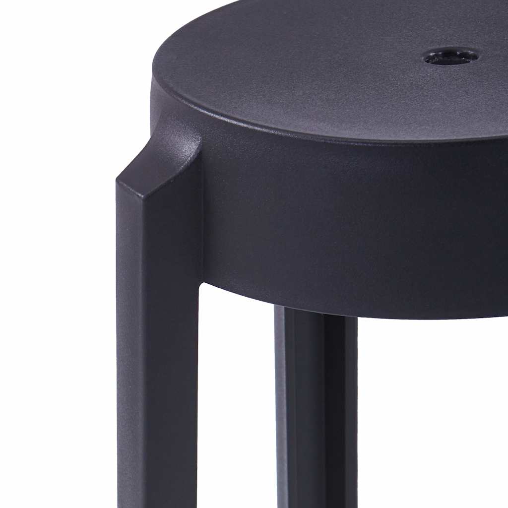 vidaXL Stackable Stools 4 pcs Black Plastic 5