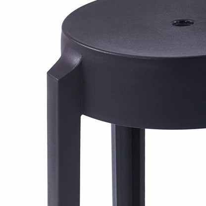 vidaXL Stackable Stools 4 pcs Black Plastic 5