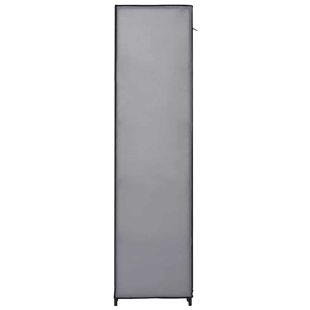 vidaXL Wardrobe with Compartments and Rods Grey 150x45x176 cm Fabric 5