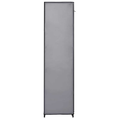 vidaXL Wardrobe with Compartments and Rods Grey 150x45x176 cm Fabric 5