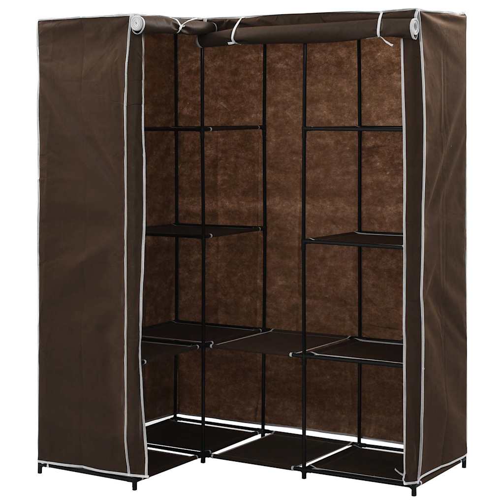vidaXL Wardrobe | Brown | Iron tube | 130 x 87 x 169 cm | Wardrobe | Rectangular 2