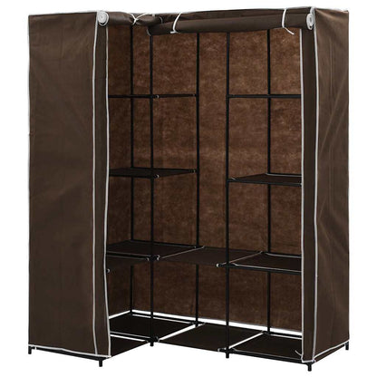 vidaXL Wardrobe | Brown | Iron tube | 130 x 87 x 169 cm | Wardrobe | Rectangular 2