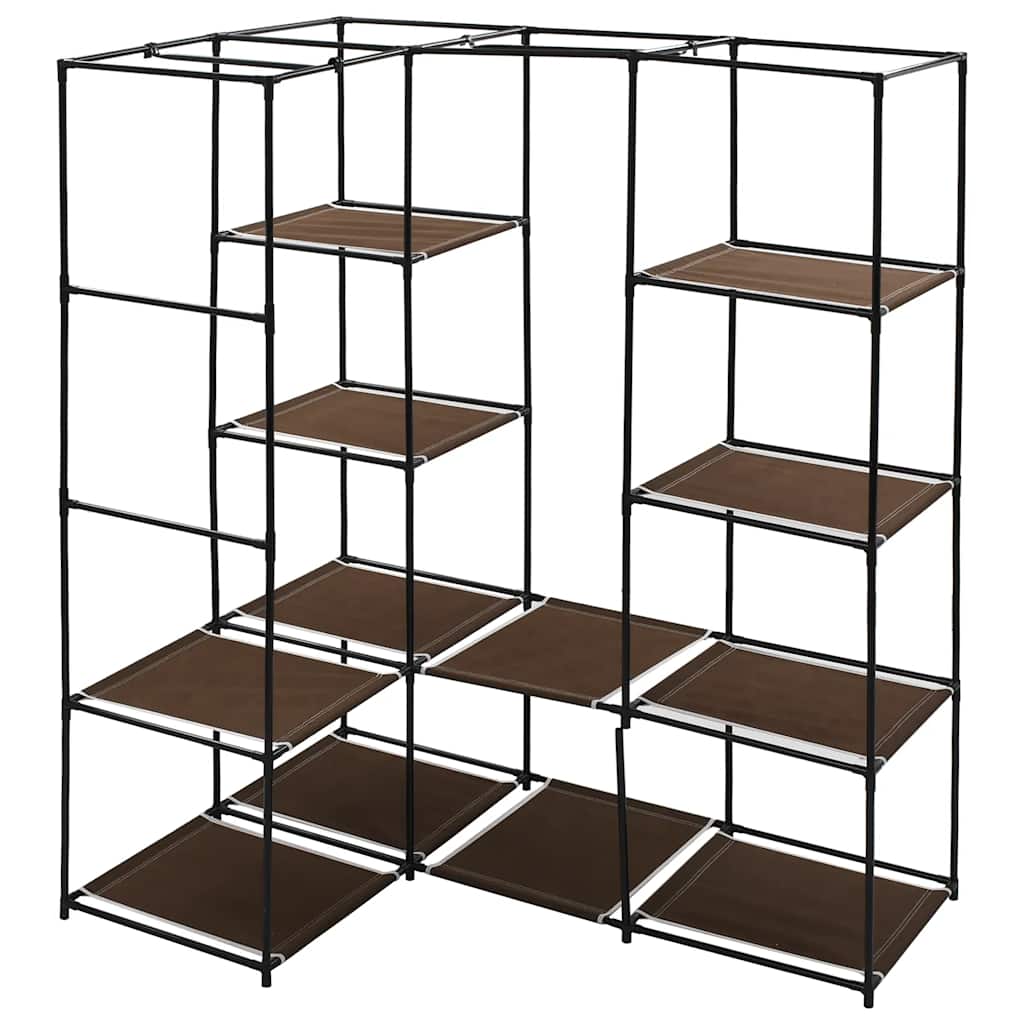 vidaXL Wardrobe | Brown | Iron tube | 130 x 87 x 169 cm | Wardrobe | Rectangular 5