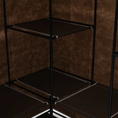 vidaXL Wardrobe | Brown | Iron tube | 130 x 87 x 169 cm | Wardrobe | Rectangular 6