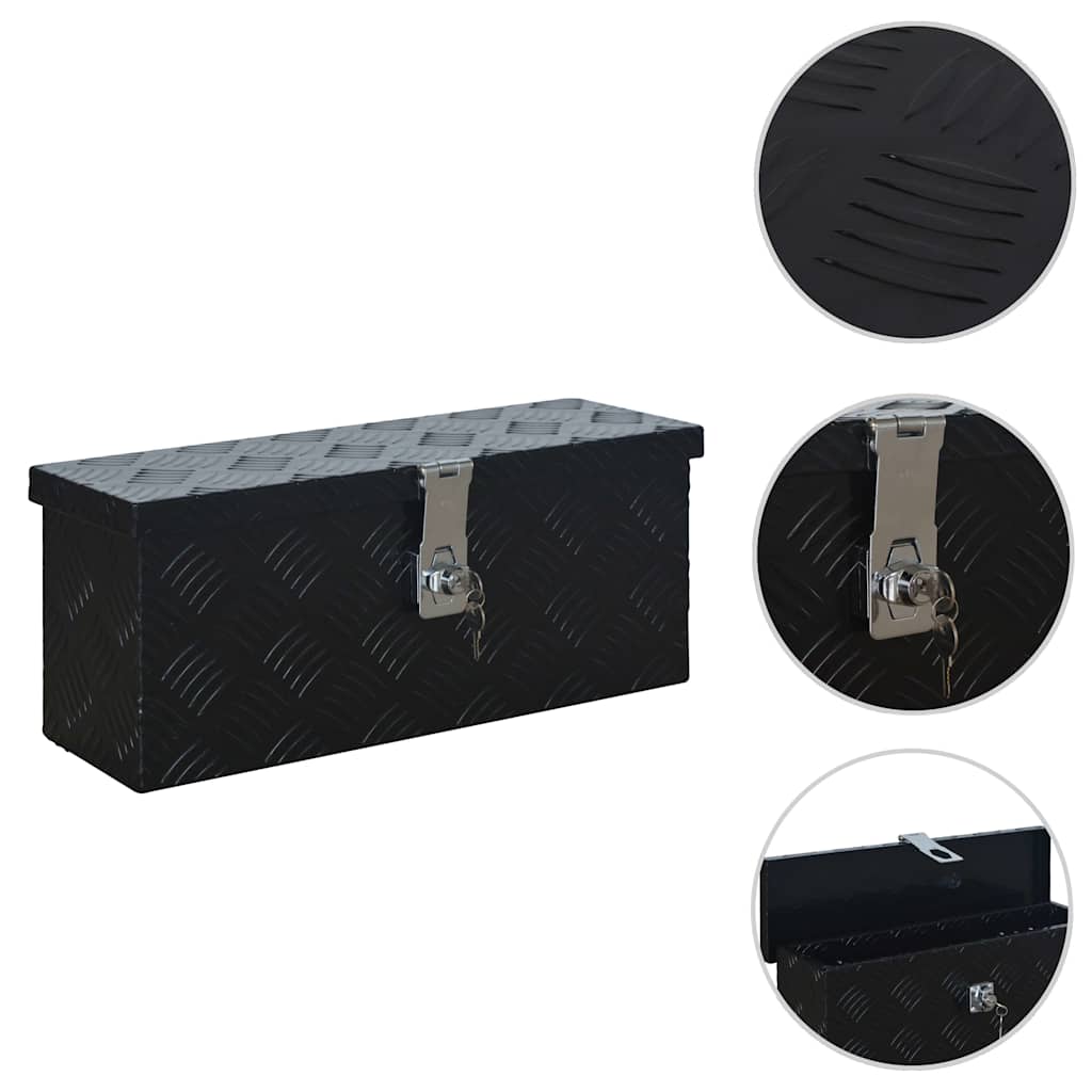 vidaXL Aluminium Box 485x140x200 mm Black 1