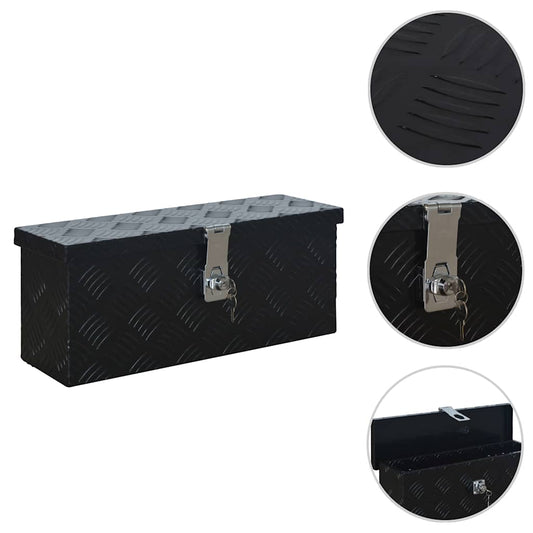 vidaXL Aluminium Box 485x140x200 mm Black 1