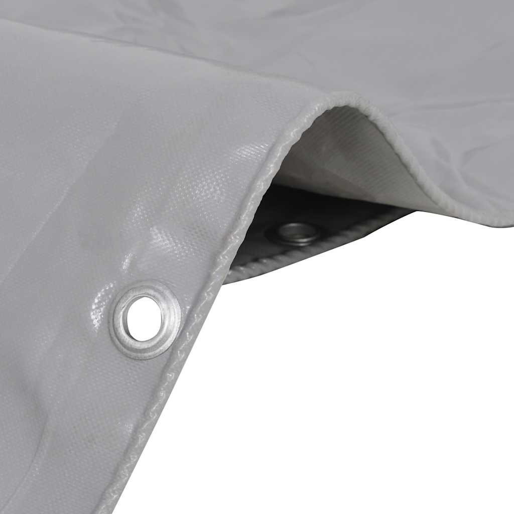 vidaXL Tarpaulin 650 g/m² 1.5x6 m Grey 2