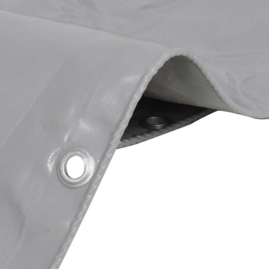 vidaXL Tarpaulins Grey 2.5 x 3.5 m Canvas with PVC Coating 2