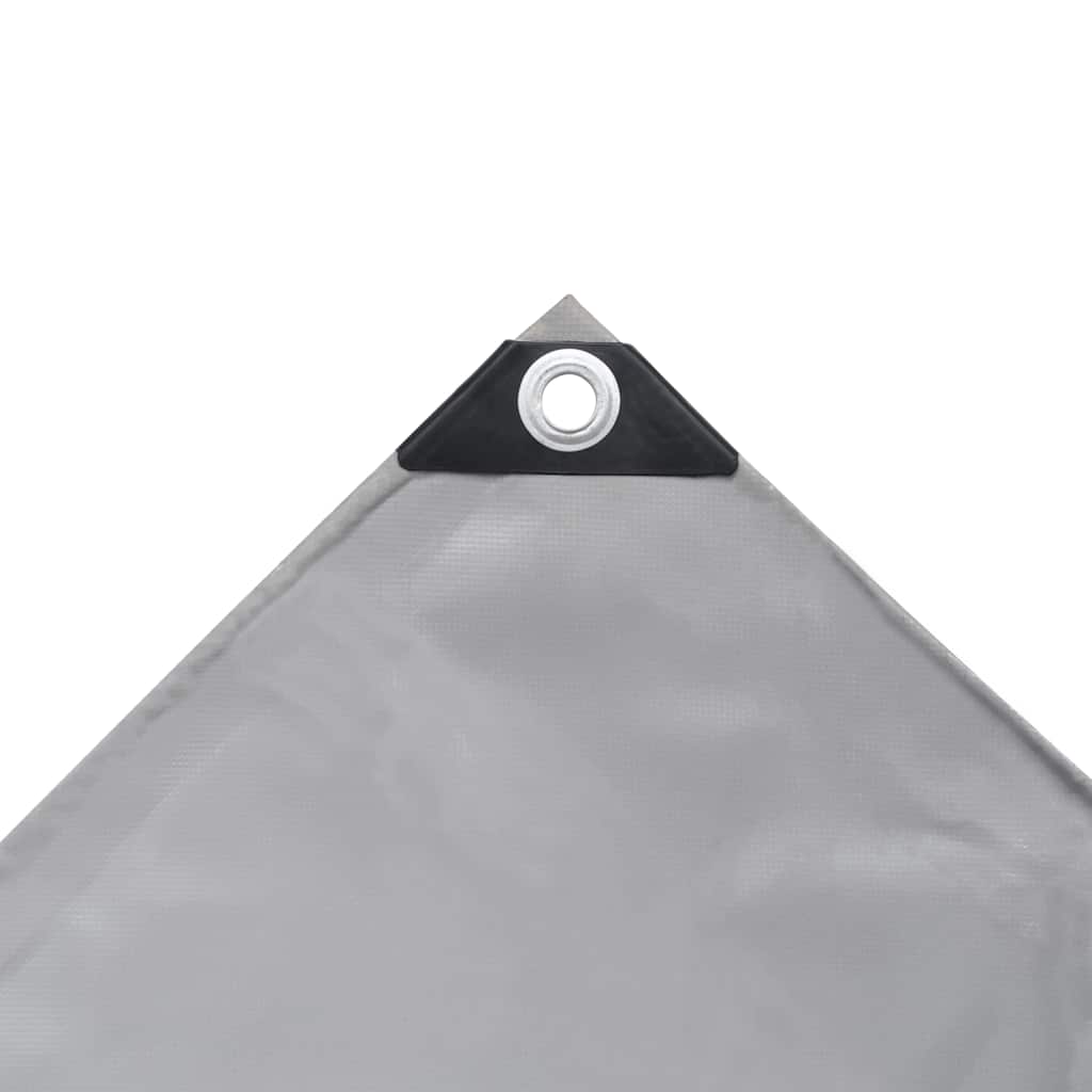 vidaXL Tarpaulins Grey 2.5 x 3.5 m Canvas with PVC Coating 3