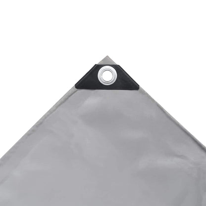 vidaXL Tarpaulins Grey 2.5 x 3.5 m Canvas with PVC Coating 3