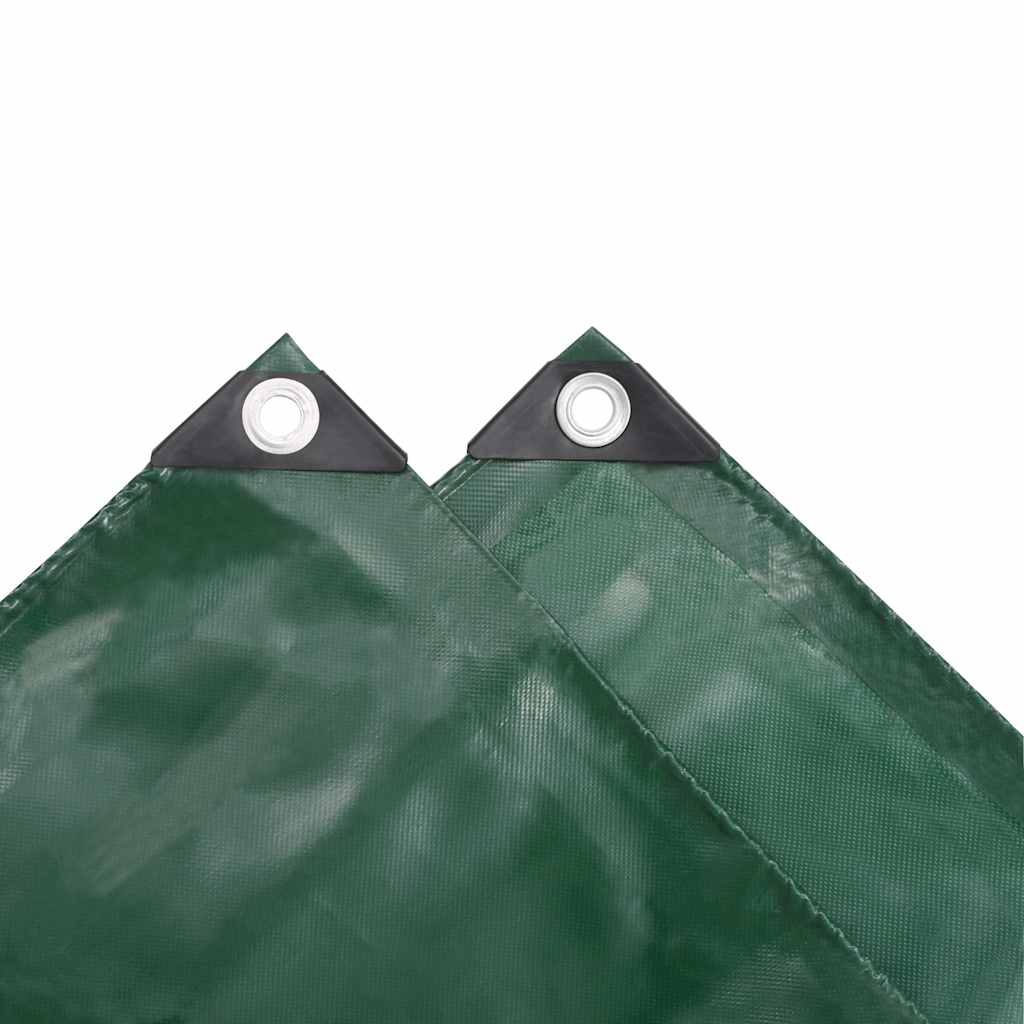 vidaXL Tarpaulins Green 2.5 x 3.5 m Canvas with PVC Coating 4