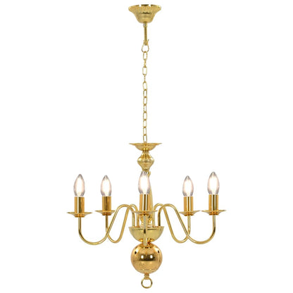 Chandelier Antique 5 x E14 Bulbs Gold